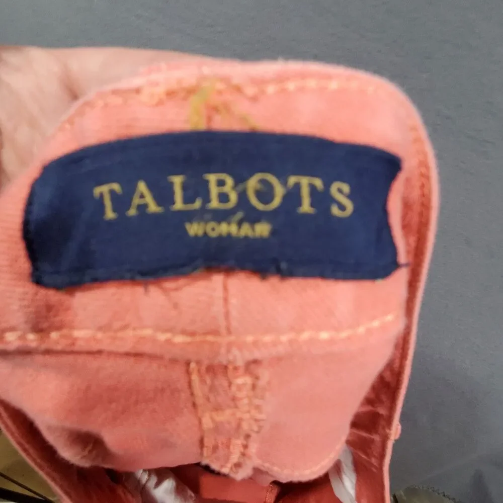 Talbots Mini Skirt Womens Size 20W Orange Cotton Spandex Mix
